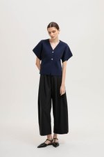 OPHELIA SILVER BUTTON KNIT TOP OPHELIA SILVER BUTTON KNIT TOP