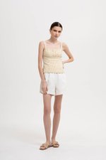TAHLIA GINGHAM RUCHED TOP TAHLIA GINGHAM RUCHED TOP