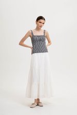 TAHLIA GINGHAM RUCHED TOP TAHLIA GINGHAM RUCHED TOP