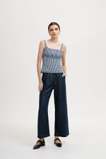 TAHLIA GINGHAM RUCHED TOP TAHLIA GINGHAM RUCHED TOP