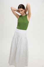 COLETTE STRIPED DROP WAIST SKIRT COLETTE STRIPED DROP WAIST SKIRT
