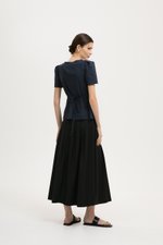RAQUEL SHORT SLEEVE VEST LINEN TOP RAQUEL SHORT SLEEVE VEST LINEN TOP
