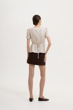RAQUEL SHORT SLEEVE VEST LINEN TOP RAQUEL SHORT SLEEVE VEST LINEN TOP