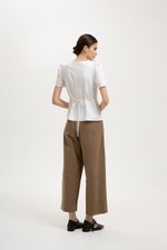 RAQUEL SHORT SLEEVE VEST LINEN TOP RAQUEL SHORT SLEEVE VEST LINEN TOP