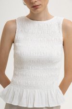*BACKORDER* NIKKI SMOCKED LINEN TOP *BACKORDER* NIKKI SMOCKED LINEN TOP