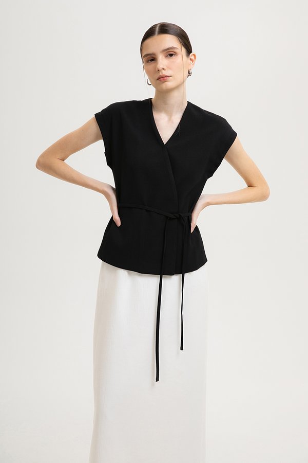 *BACKORDER* VANYA WRAP TOP W/ SASH
