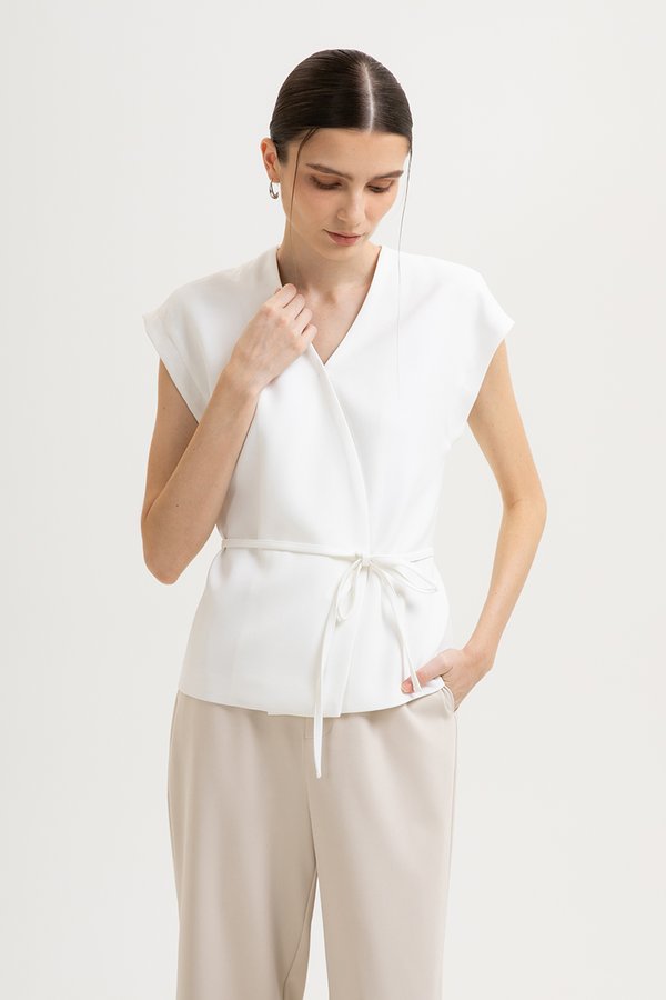 VANYA WRAP TOP W/ SASH