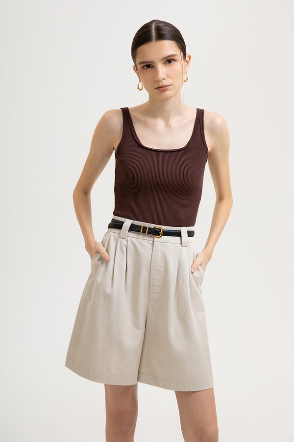 KINSLEY SQUARE NECK KNIT TANK TOP KINSLEY SQUARE NECK KNIT TANK TOP