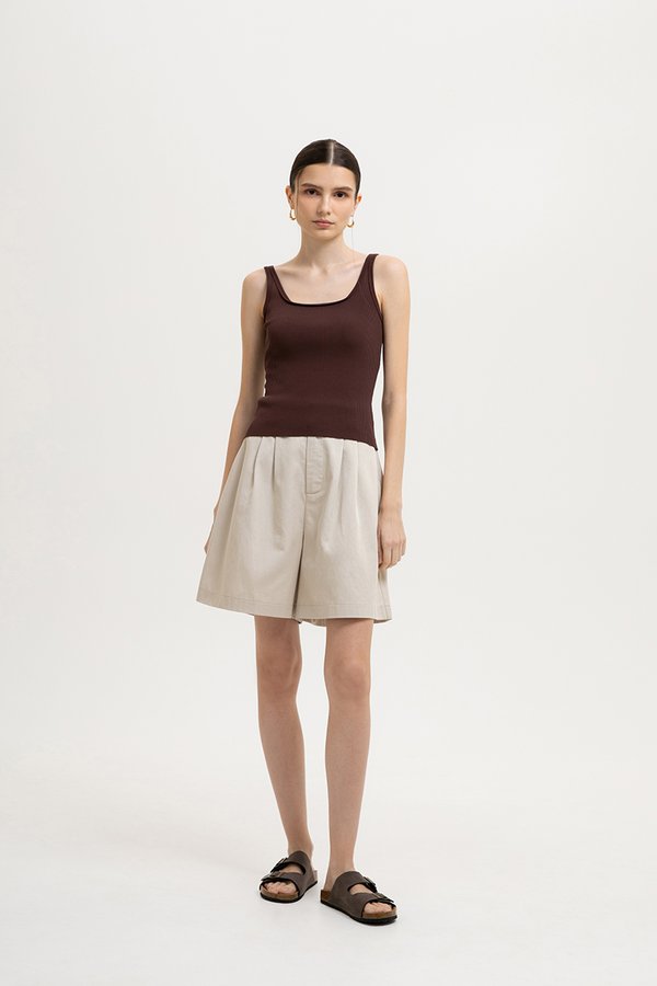 KINSLEY SQUARE NECK KNIT TANK TOP KINSLEY SQUARE NECK KNIT TANK TOP