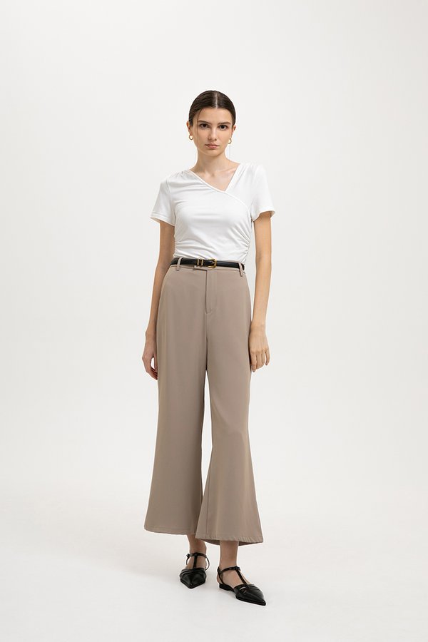 ELIANE RUCHED ASYMMETRIC MODAL TEE