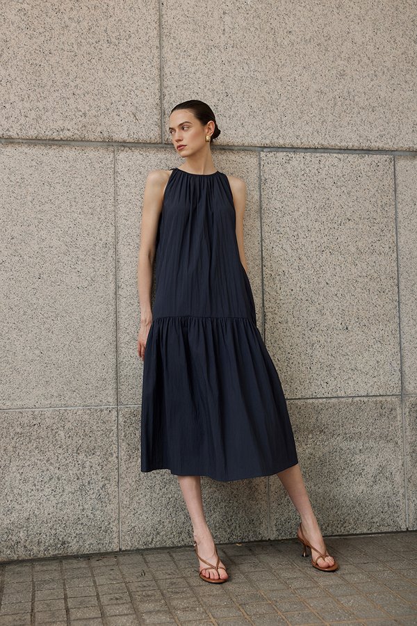 WHITNEY RUCHED DROP WAIST DRESS WHITNEY RUCHED DROP WAIST DRESS