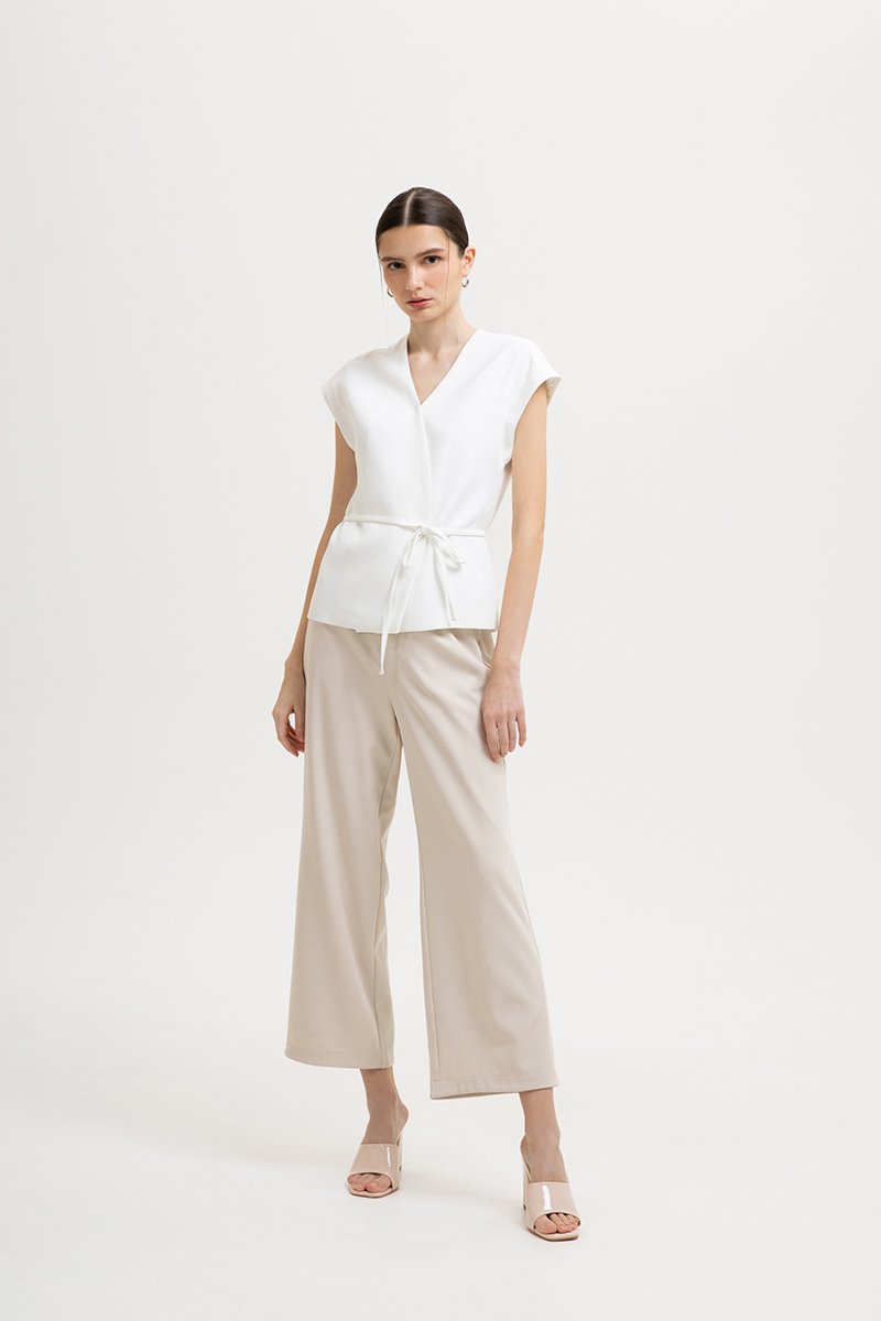 *BACKORDER* VANYA WRAP TOP W/ SASH