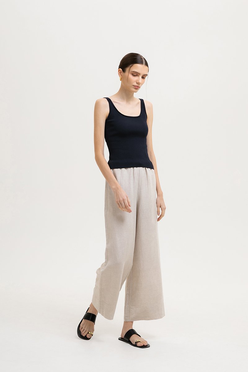 KINSLEY SQUARE NECK KNIT TANK TOP