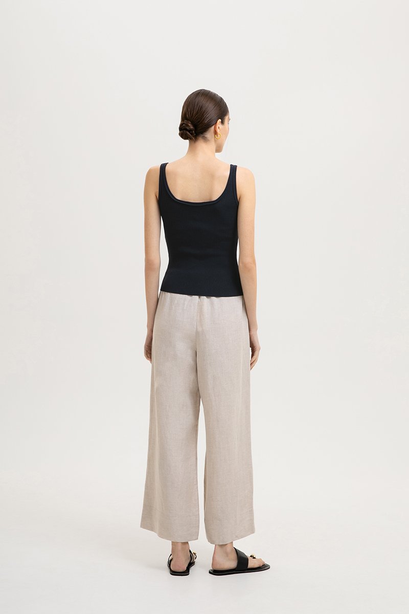 KINSLEY SQUARE NECK KNIT TANK TOP