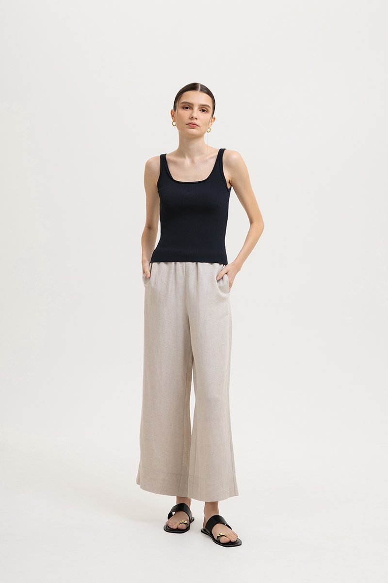 KINSLEY SQUARE NECK KNIT TANK TOP