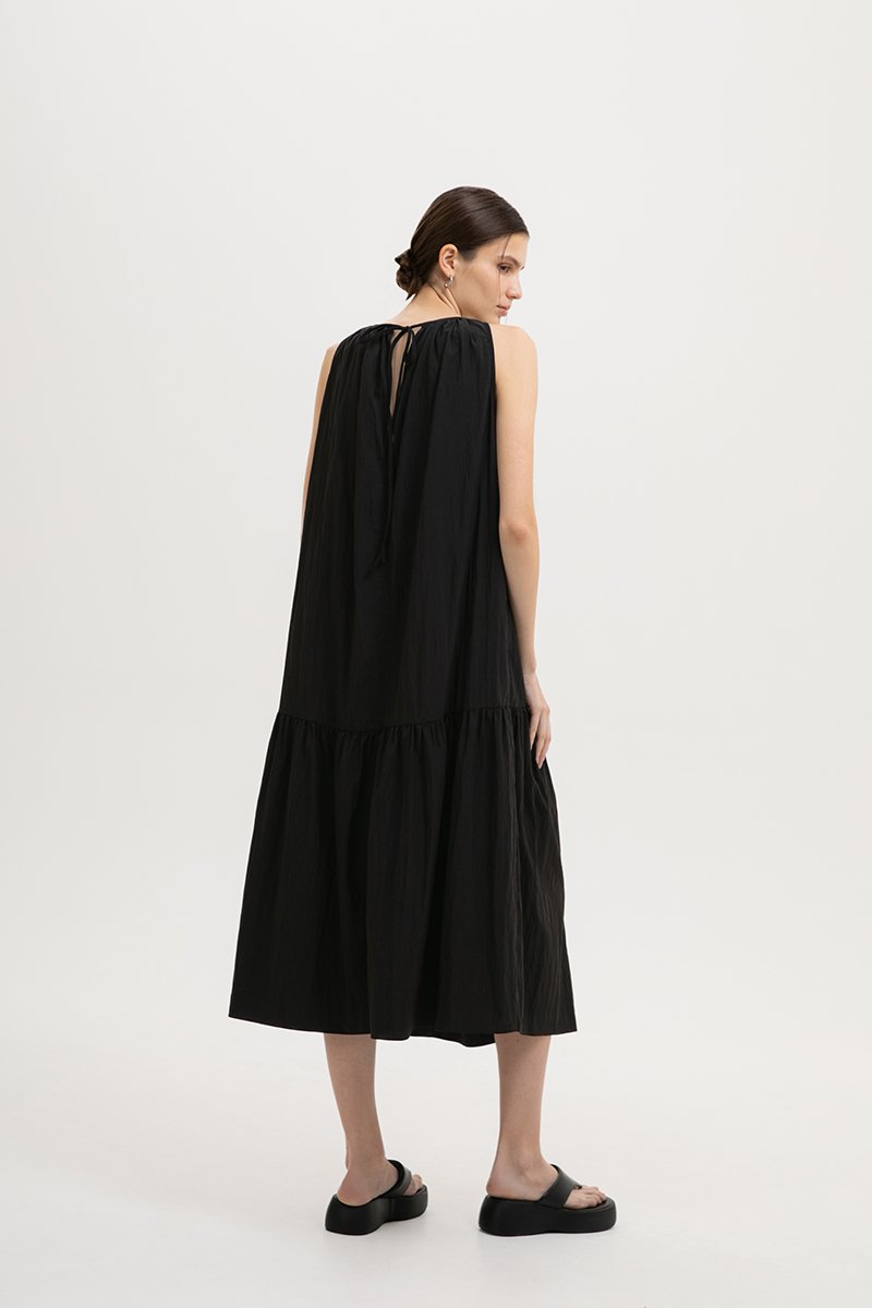 WHITNEY RUCHED DROP WAIST DRESS