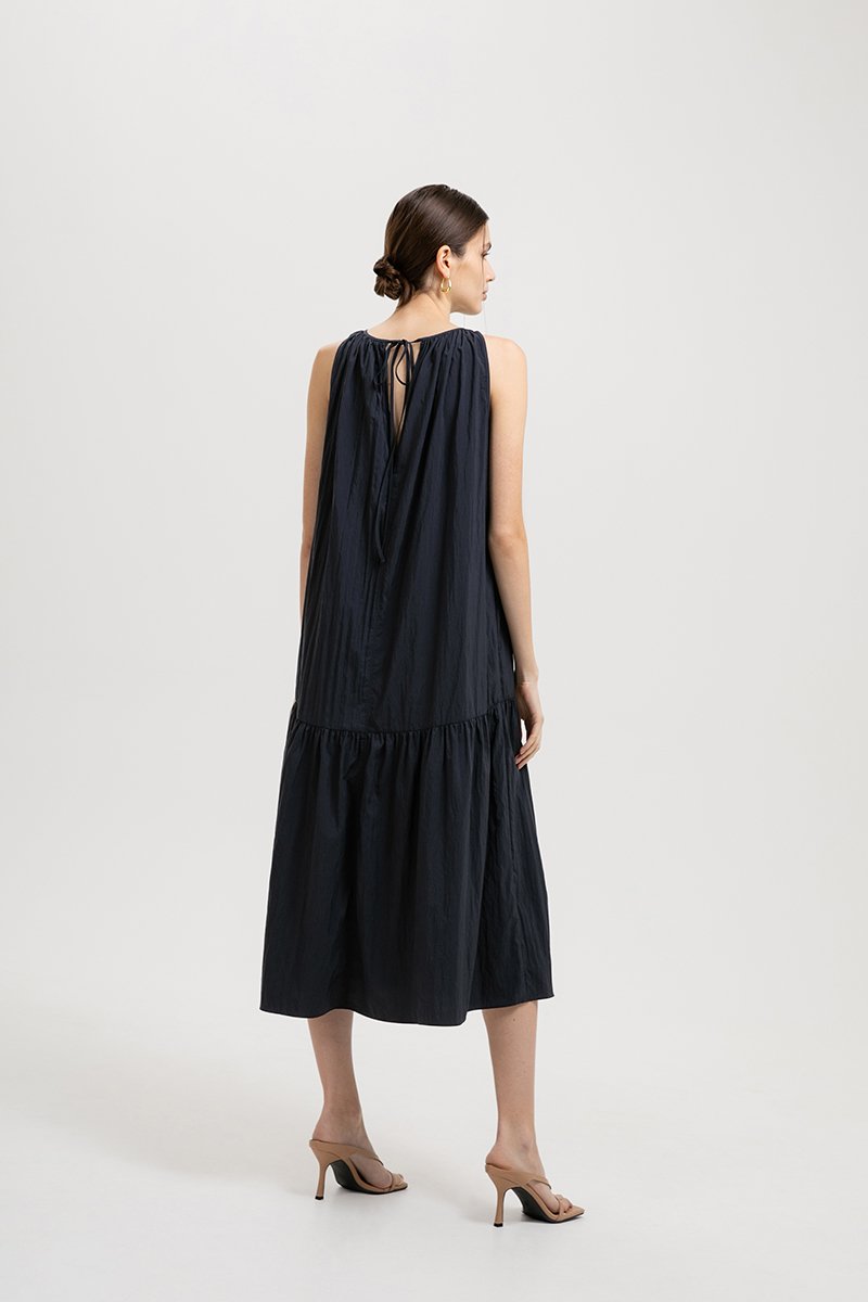 WHITNEY RUCHED DROP WAIST DRESS