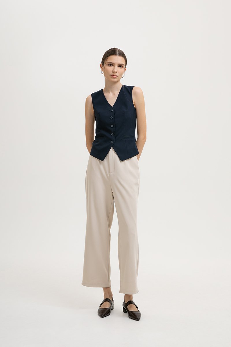 SERGE TAILORED VEST TOP