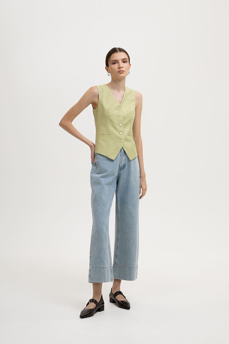 SERGE TAILORED VEST TOP
