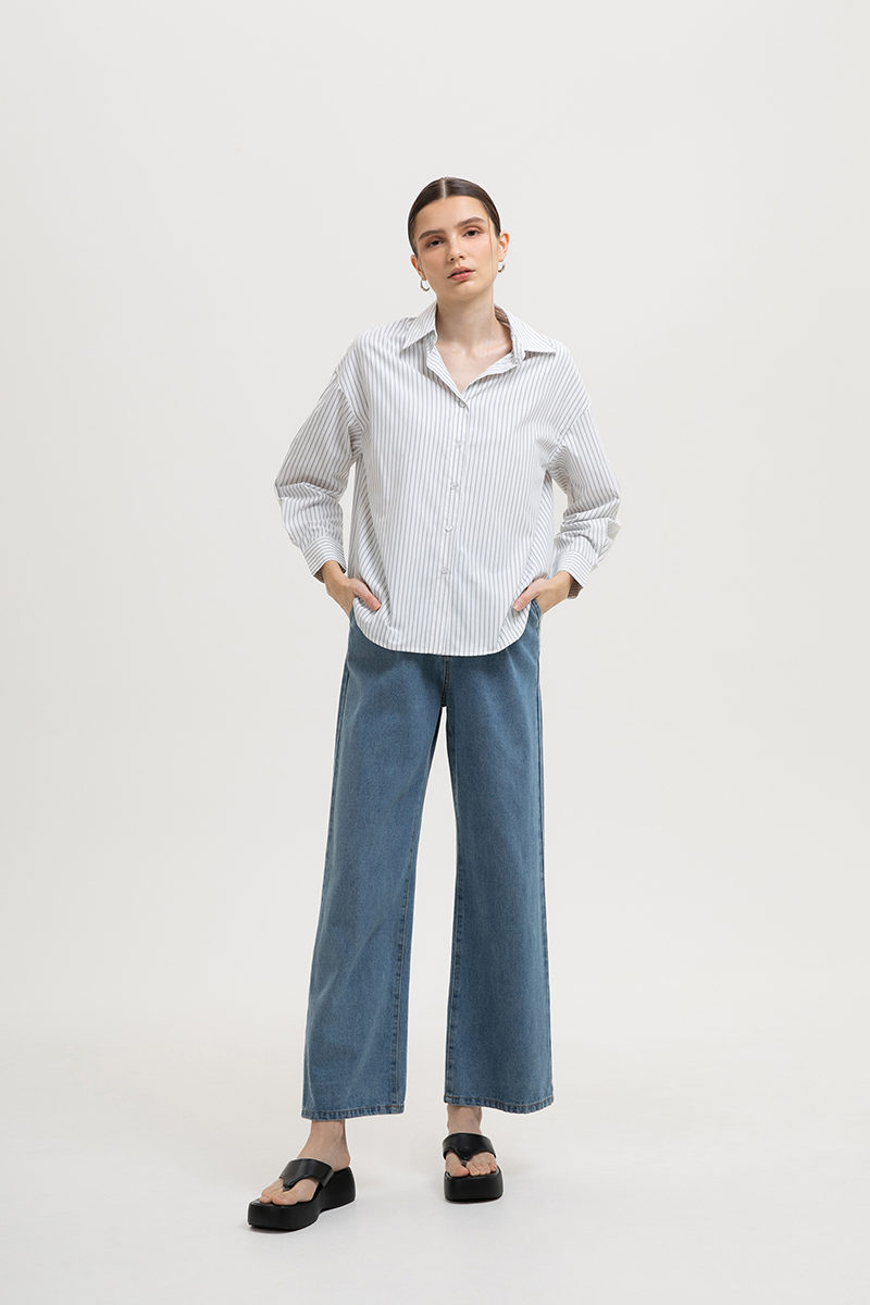 PHOEBE STRIPES OVERSIZED SHIRT