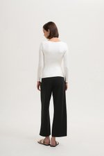 MIRABELLE SQUARE NECK LONG SLEEVE TOP MIRABELLE SQUARE NECK LONG SLEEVE TOP