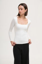 MIRABELLE SQUARE NECK LONG SLEEVE TOP MIRABELLE SQUARE NECK LONG SLEEVE TOP