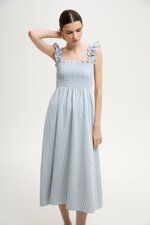 *BACKORDER* DESIREE SMOCKED FLUTTER SLEEVE GINGHAM DRESS *BACKORDER* DESIREE SMOCKED FLUTTER SLEEVE GINGHAM DRESS