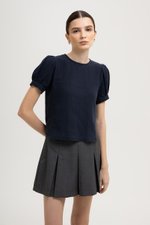 ELISABETTA COTTON PUFF SLEEVE TOP