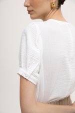 ELISABETTA COTTON PUFF SLEEVE TOP