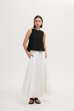 SYLPHY PLEATED LINEN TOP