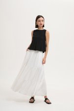 SYLPHY PLEATED LINEN TOP