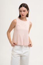 SYLPHY PLEATED LINEN TOP