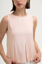 SYLPHY PLEATED LINEN TOP