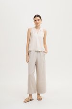 *BACKORDER 2* KYLENE HALTER TRAPEZE LINEN TOP *BACKORDER 2* KYLENE HALTER TRAPEZE LINEN TOP