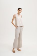 *BACKORDER 2* KYLENE HALTER TRAPEZE LINEN TOP *BACKORDER 2* KYLENE HALTER TRAPEZE LINEN TOP