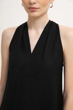 *BACKORDER 2* KYLENE HALTER TRAPEZE LINEN TOP *BACKORDER 2* KYLENE HALTER TRAPEZE LINEN TOP