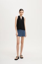 *BACKORDER 2* KYLENE HALTER TRAPEZE LINEN TOP *BACKORDER 2* KYLENE HALTER TRAPEZE LINEN TOP