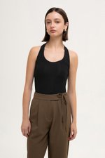 MARTA HALTER RIBBED KNIT TOP MARTA HALTER RIBBED KNIT TOP