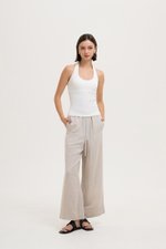 MARTA HALTER RIBBED KNIT TOP MARTA HALTER RIBBED KNIT TOP