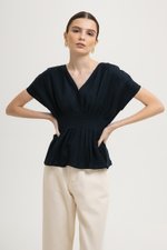*BACKORDER 3* ANIKA PIN TUCK LINEN TOP *BACKORDER 3* ANIKA PIN TUCK LINEN TOP