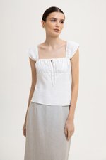 LUCIE RUCHED BABY DOLL TOP LUCIE RUCHED BABY DOLL TOP