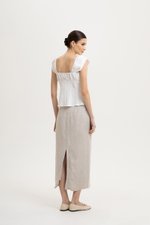 LUCIE RUCHED BABY DOLL TOP LUCIE RUCHED BABY DOLL TOP