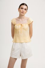 LUCIE RUCHED BABY DOLL TOP LUCIE RUCHED BABY DOLL TOP