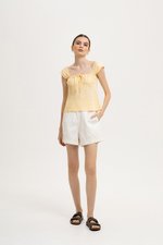 LUCIE RUCHED BABY DOLL TOP LUCIE RUCHED BABY DOLL TOP