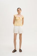 LUCIE RUCHED BABY DOLL TOP LUCIE RUCHED BABY DOLL TOP