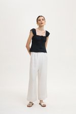 LUCIE RUCHED BABY DOLL TOP LUCIE RUCHED BABY DOLL TOP