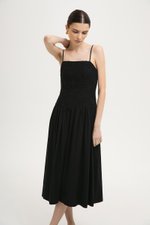 KAYLIN DROP WAIST CROCHET MIDI DRESS KAYLIN DROP WAIST CROCHET MIDI DRESS