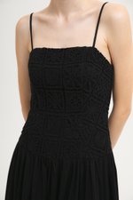 KAYLIN DROP WAIST CROCHET MIDI DRESS KAYLIN DROP WAIST CROCHET MIDI DRESS