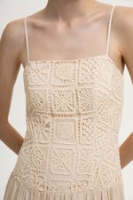 KAYLIN DROP WAIST CROCHET MIDI DRESS KAYLIN DROP WAIST CROCHET MIDI DRESS