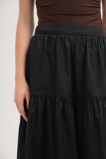 MARLENE RUCHED TIERED COTTON MAXI SKIRT MARLENE RUCHED TIERED COTTON MAXI SKIRT